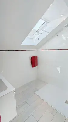 Salle de bains dans l'établissement Appartement pour 3 personnes Sur la plage Les pieds dans leau