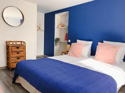 Un ou plusieurs lits dans un hébergement de l'établissement Gîte Familial 3 étoiles - Maison Kidour