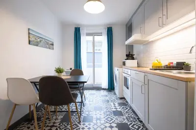 Cuisine ou kitchenette dans l'établissement Wood & Sea I Sauna & Hyper centre