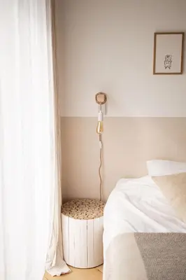 Un ou plusieurs lits dans un hébergement de l'établissement Men Louet O - Gîte de bord de mer