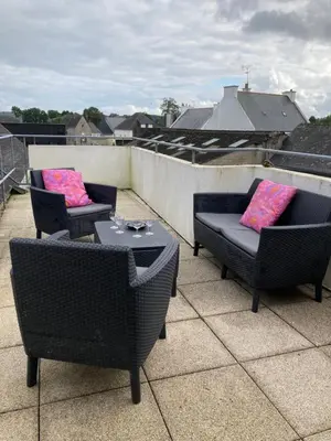 Coin salon dans l'établissement Appartement complet 65 m2 avec terrasse sud 18 m2