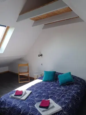 Un ou plusieurs lits dans un hébergement de l'établissement Maison 12 pers Douarnenez kerlaz 2 étoiles Atout France