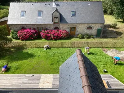 Jardin de l'établissement Magnifique longère au calme de Kerminaouet