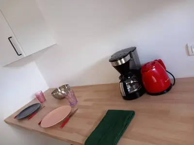 Cuisine ou kitchenette dans l'établissement Aven, maisonnette avec mezzanine
