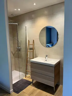 Salle de bains dans l'établissement Gîte de Croas Amandy