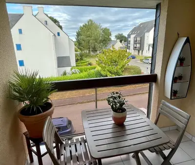 Balcon ou terrasse dans l'établissement Une pause à Bénodet