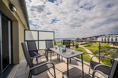 Balcon ou terrasse dans l'établissement VIKI - THALASSO CONCARNEAU - 2 à 4 personnes