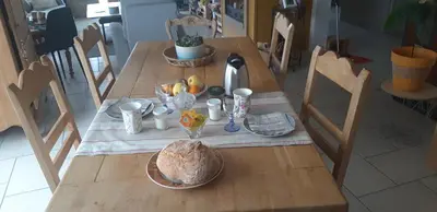 Boissons dans l'établissement Chambre d'hôtes de la voie bleue.