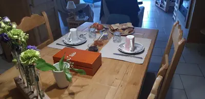 Boissons dans l'établissement Chambre d'hôtes de la voie bleue.