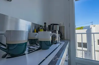Cuisine ou kitchenette dans l'établissement LE PHARE - 2 personnes à Concarneau
