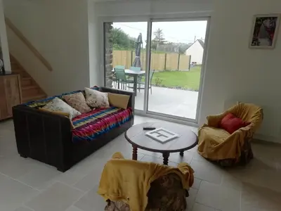 Coin salon dans l'établissement Gîte Ty Loguellou