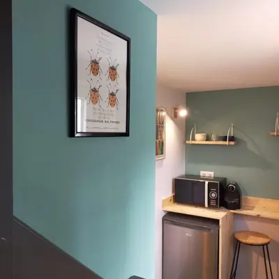 Cuisine ou kitchenette dans l'établissement Plan B