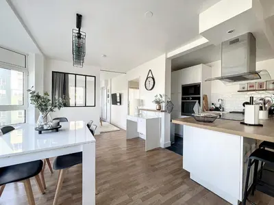 Cuisine ou kitchenette dans l'établissement Escale de Charme à Brest - Hypercentre
