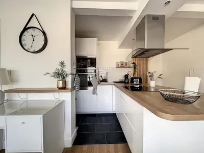 Cuisine ou kitchenette dans l'établissement Escale de Charme à Brest - Hypercentre