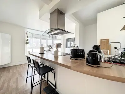 Cuisine ou kitchenette dans l'établissement Escale de Charme à Brest - Hypercentre
