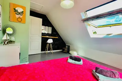 Un ou plusieurs lits dans un hébergement de l'établissement Ti-vakañsoù - maison de vacances