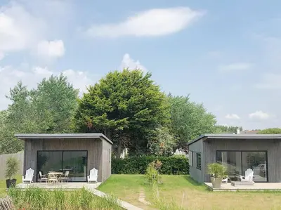 Jardin de l'établissement Les bungalows de la Torche - B°3 West