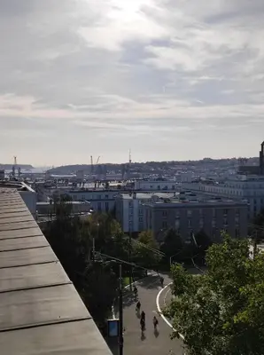 Vue générale sur Brest ou vue de la ville depuis l'appartement