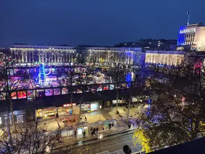Vue générale sur Brest ou vue de la ville depuis l'appartement