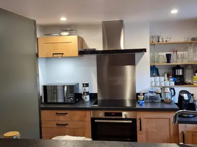 Cuisine ou kitchenette dans l'établissement Moulin de Bonnescat