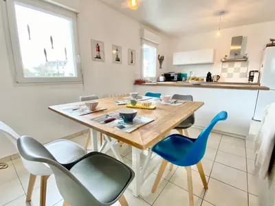 Cuisine ou kitchenette dans l'établissement La Vigie