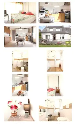 Cuisine ou kitchenette dans l'établissement Studio cosy à Plouédern, 18 m² avec jardin et parking