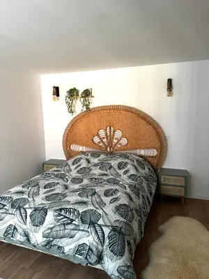 Un ou plusieurs lits dans un hébergement de l'établissement L Usine Loft Spa Privé Centre Ville et Parking Privé