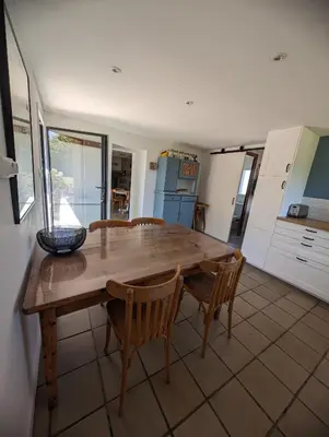 Cuisine ou kitchenette dans l'établissement Havre de paix au bout du monde