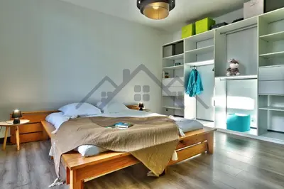 Un ou plusieurs lits dans un hébergement de l'établissement LocaLise - M2A - Ty Maen Gouloù - Maison avec extérieur entièrement clos - Proche du centre et du port - Draps inclus - Animaux bienvenus