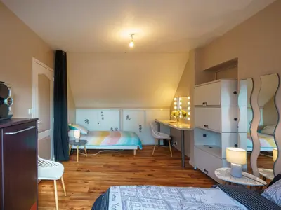 Un ou plusieurs lits dans un hébergement de l'établissement Holiday Home Guiriden by Interhome