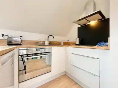 Cuisine ou kitchenette dans l'établissement LE CALLOCH 3D - Standing - Calme - Wifi - Smart TV