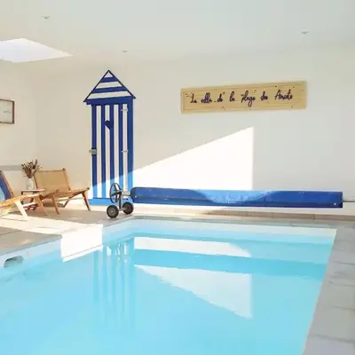 Villa de la plage des Amiets #piscine intérieure privée# les pieds dans l'eau