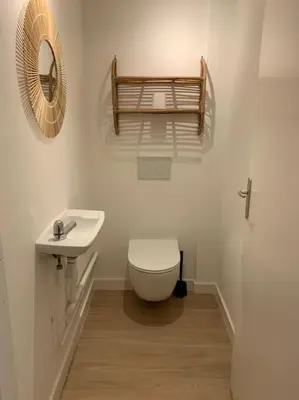 Salle de bains dans l'établissement Jaurès - Centre-Ville - T3 au calme