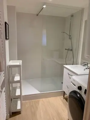 Salle de bains dans l'établissement Jaurès - Centre-Ville - T3 au calme