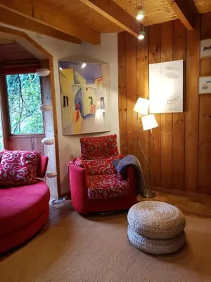 Coin salon dans l'établissement Home Sweet Home