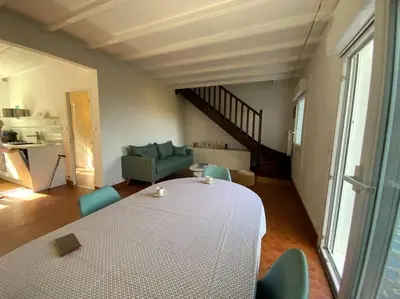 Un ou plusieurs lits dans un hébergement de l'établissement Maison plage de Pors Péron