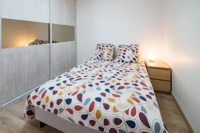 Un ou plusieurs lits dans un hébergement de l'établissement Villa Plain-Pied Vue Mer