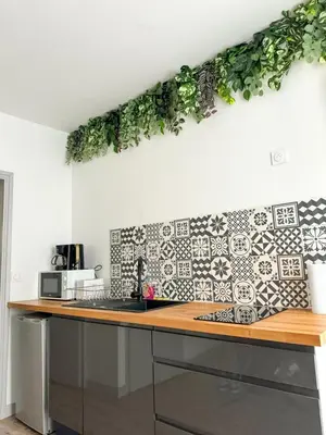 Cuisine ou kitchenette dans l'établissement Ô Bien-Être