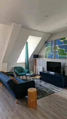 Coin salon dans l'établissement Le Duplex, proche centre-ville