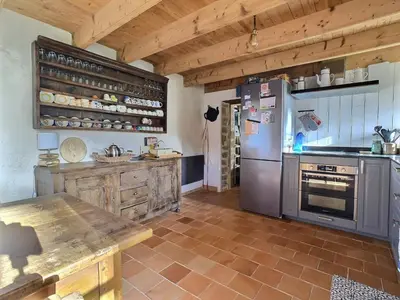 Cuisine ou kitchenette dans l'établissement Penty Ty Gwen (Cap de la Chèvre)