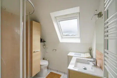 Salle de bains dans l'établissement Les Océanes - Vue Mer
