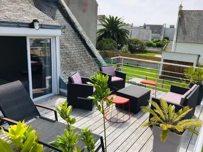 Balcon ou terrasse dans l'établissement Maison avec Jardin,Terrasse,bar,baby foot 4-6 pers