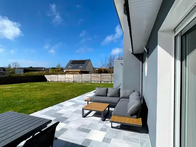 Coin salon dans l'établissement Maison L'Hermine (à 600m de la plage de Morgat)