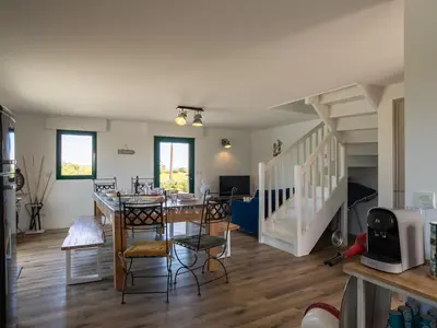 Coin salon dans l'établissement Holiday Home Ty Man by Interhome