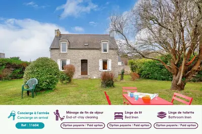 Jardin de l'établissement Pays bigouden - Charmante maison en pierre pour 6