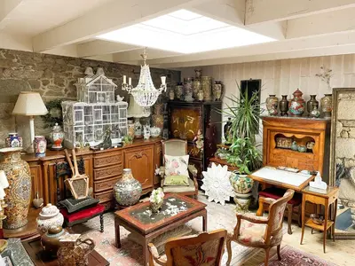 Coin salon dans l'établissement Domaine de Praterou