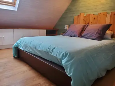 Un ou plusieurs lits dans un hébergement de l'établissement Au calme, à 250 mètres de la plage et des dunes