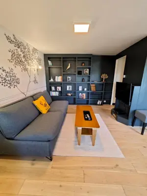 Coin salon dans l'établissement Les Hauts de Morlaix