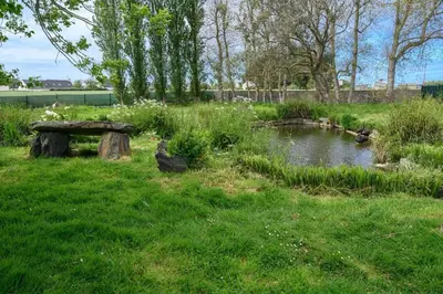 Jardin de l'établissement Jacinthe - Appt dans une villa néo-bretonne
