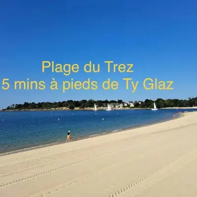 TY GLAZ : la plage à 400 m